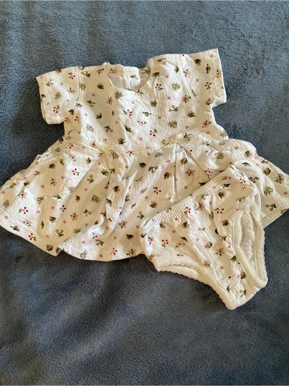 Vintage Y2K Set of 3 Baby Girl Dresses and Rompers, size 6-9 months